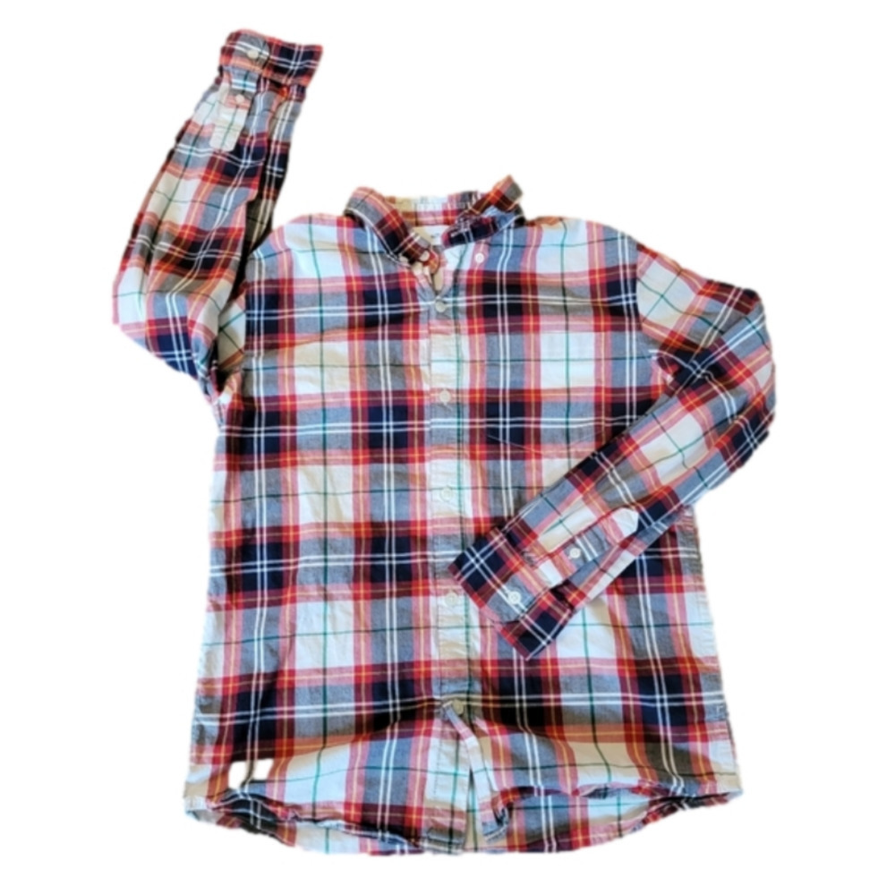 6/$20 Old Navy Plaid Long Sleeve Button Down Youth Size XL 14/16